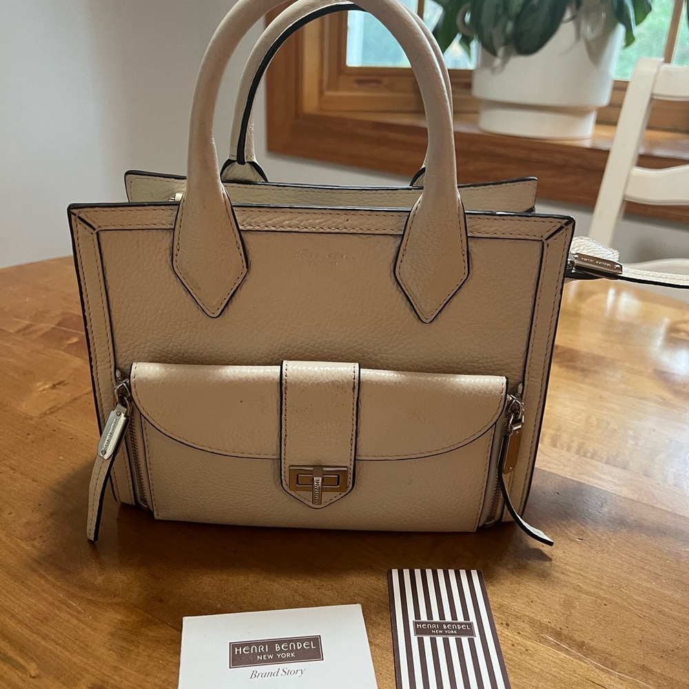 Henri Bendel Tan Leather Satchel